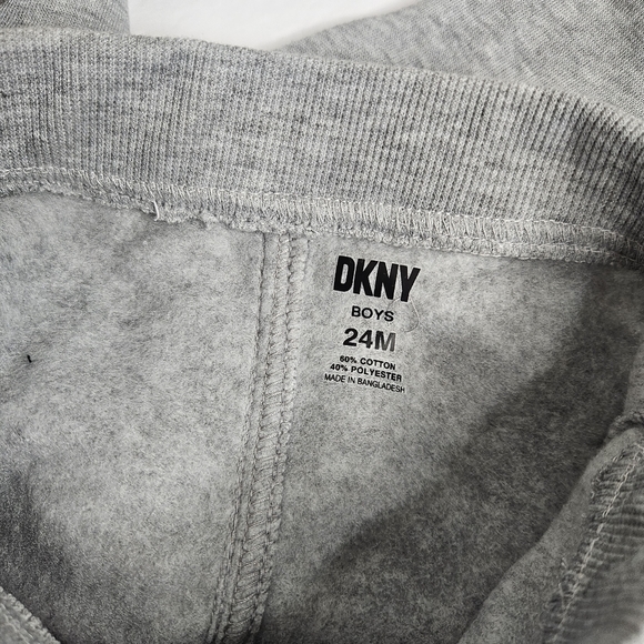 DKNY Boy's Gray Sweatpants Jogger Pants NWOT Boy's Size 24 Months - Picture 2 of 6